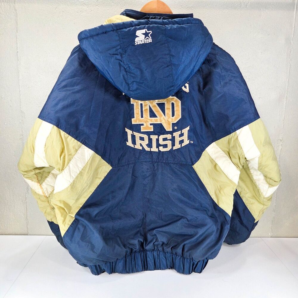 Vintage 90s Notre Dame Fighting Irish Starter Jacket Sz M - Picture 2 of 6